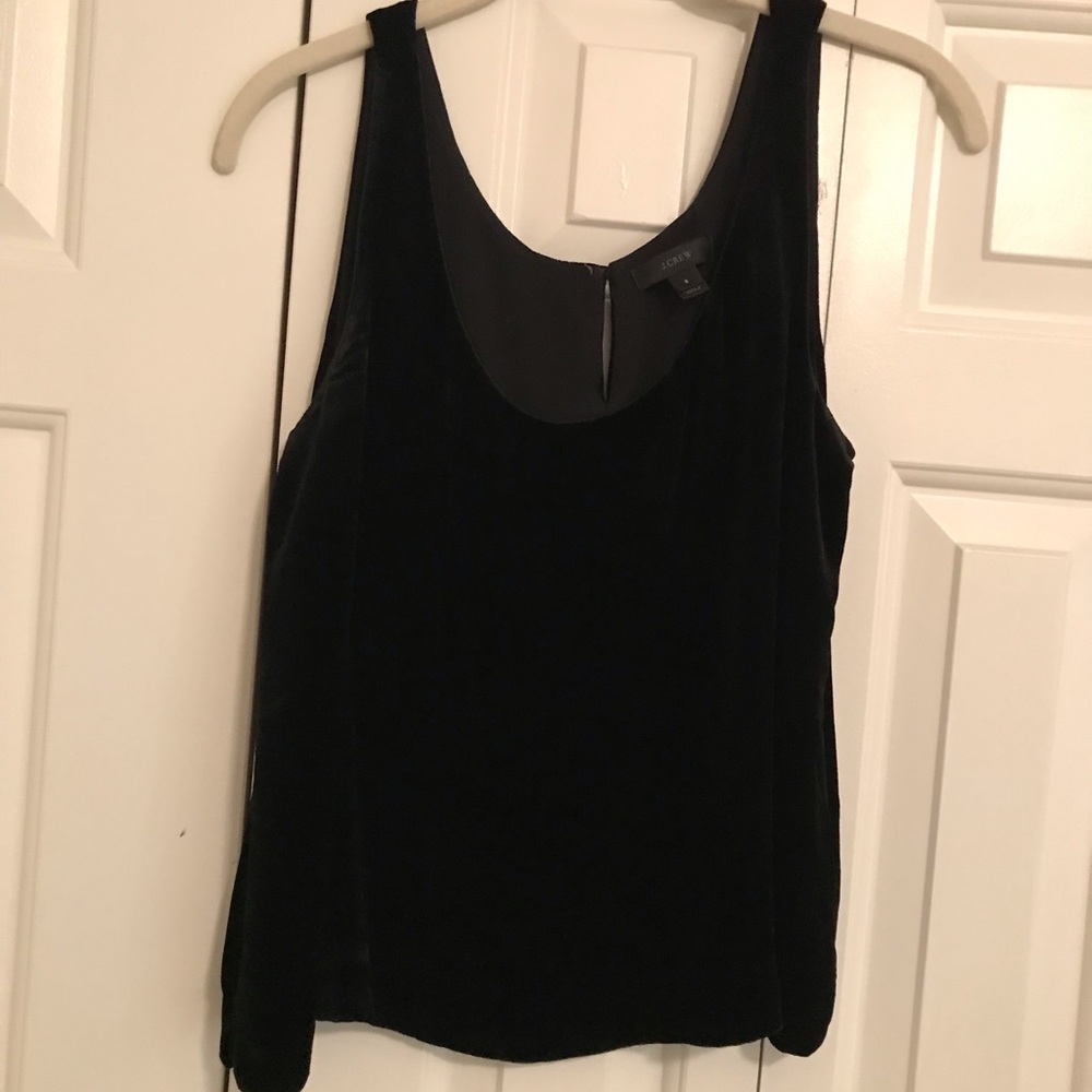 Black velvet Jcrew tank top